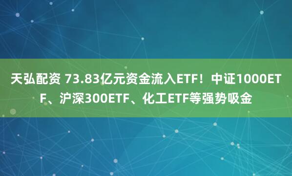 天弘配资 73.83亿元资金流入ETF！中证1000ETF、沪深300ETF、化工ETF等强势吸金